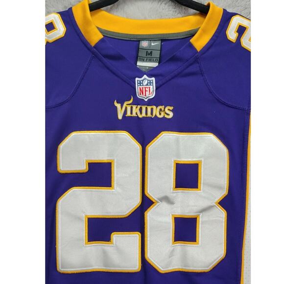 Nike NFL Mens Jersey Size Medium Vikings Adrian Peterson On Field 28 Stitched - Picture 7 of 10